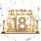 Jostift Fa Vendégkönyv 18. Születésnap LED Fényekkel - Pénzajándék Dekoráció