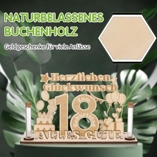 Jostift Fa Vendégkönyv 18. Születésnap LED Fényekkel - Pénzajándék Dekoráció