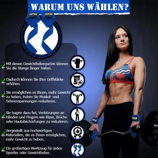 FEVAN Curele de haltere pentru bărbați și femei - Antrenament, Powerlifting, Curele de prindere pentru haltere