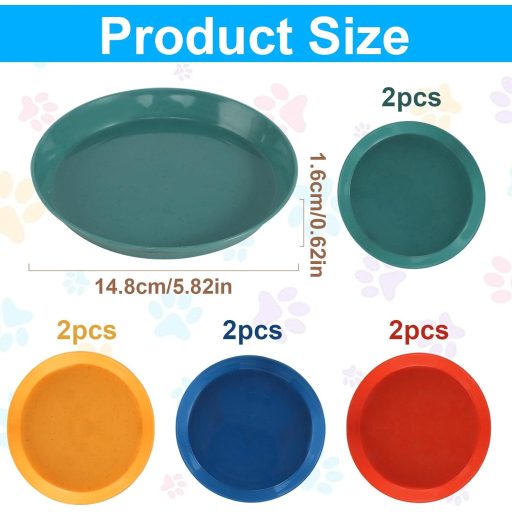 GOSHIES Lapos Macskás Tál Szett 8 db Ergonomikus Macska Etetőtál 4 Szín