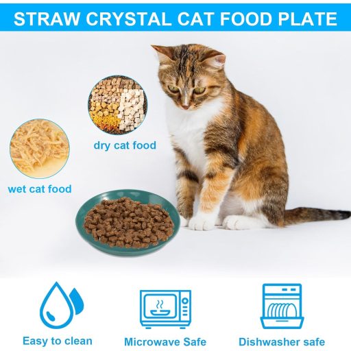 GOSHIES Lapos Macskás Tál Szett 8 db Ergonomikus Macska Etetőtál 4 Szín