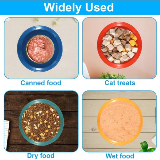 GOSHIES Lapos Macskás Tál Szett 8 db Ergonomikus Macska Etetőtál 4 Szín