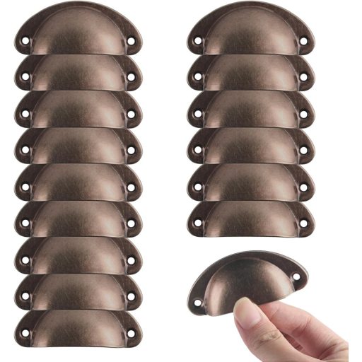 Yibaijia Vintage Bronz Szekrénygomb - Fiók Fogantyú Retro Piros 16db