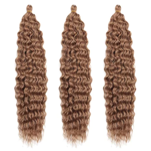 Dsoar 26" Deep Twist Păr Croșetat 3 Pachete - Extensii de Păr Sintetic Ondulat Ocean Wave