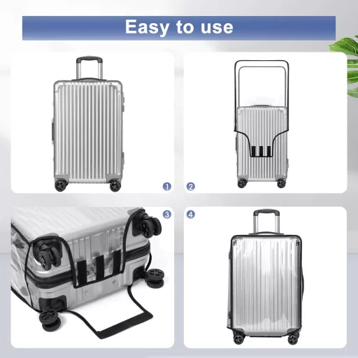 Aomiduo 2 buc. Huse de protecție transparente pentru valiză, 30 inch, impermeabile, rezistente la praf