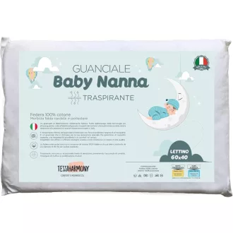   tessiharmony Babaágy Párna 60x40 cm Pamut Hipoallergén Puha