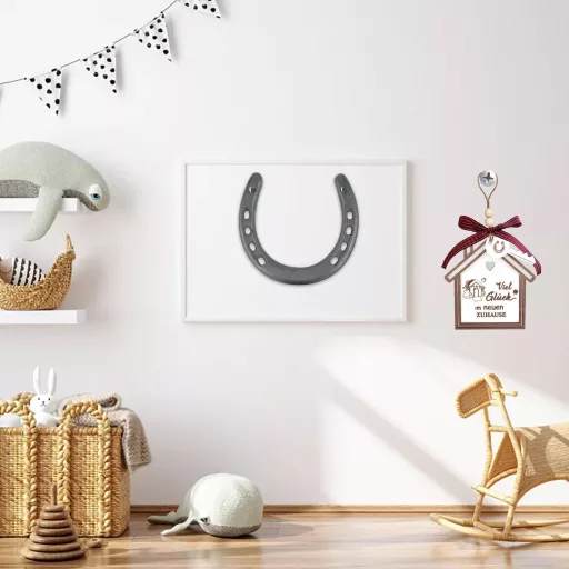 Set cadou decorativ Nuyoah, potcoavă norocoasă, pentru nuntă și casă nouă