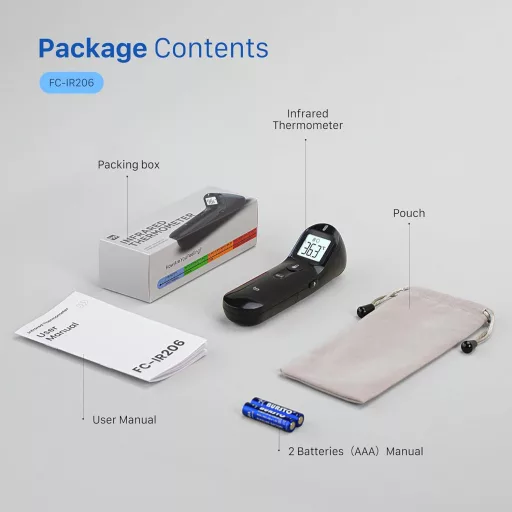 Termometru Digital Infraroșu fără Contact pentru Frunte Femometer Family, Negru