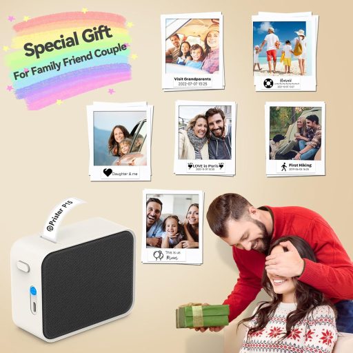 Imprimantă de etichete Bluetooth Pristar P15, autoadezive, aplicație iOS/Android, reîncărcabilă