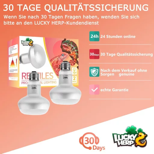 LUCKY HERP Terrárium Melegítő Lámpa 100W UVA Fénnyel, 2 Darabos Csomag Hüllőknek, Teknősöknek, Szakállas Agámáknak