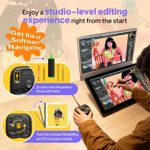 Programovateľný ovládač TourBox Lite na kreslenie, animáciu, úpravu fotografií a strih videa