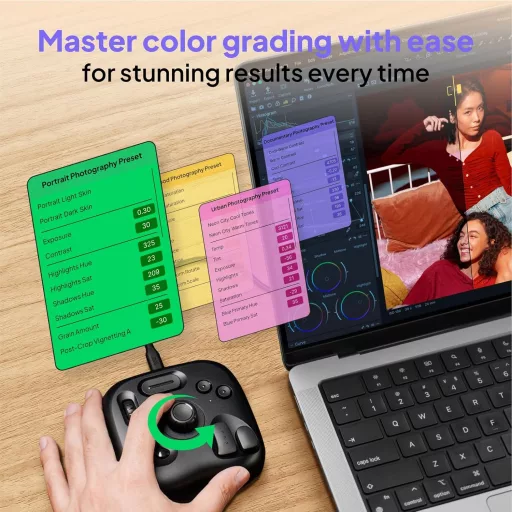 TourBox Lite Programozható Kontroller Rajzoláshoz, Animációhoz, Fotó és Videó Szerkesztéshez