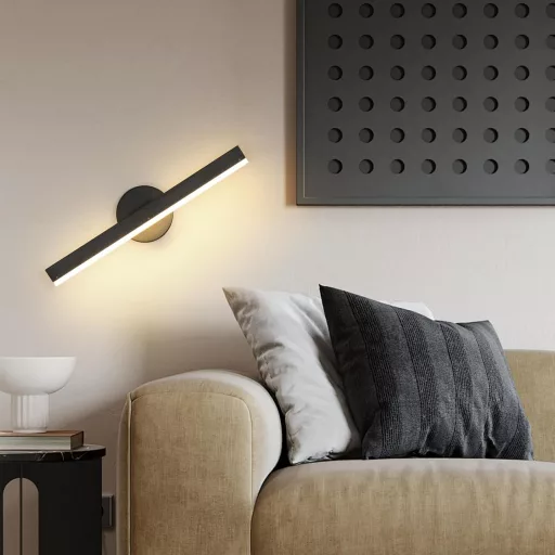 Riserva 12W LED fürdőszobai tükör lámpa, 300° forgatható fali lámpa 38cm