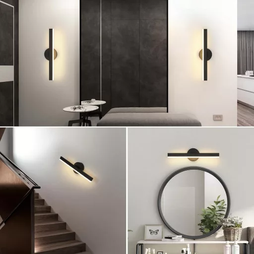 Riserva 12W LED fürdőszobai tükör lámpa, 300° forgatható fali lámpa 38cm