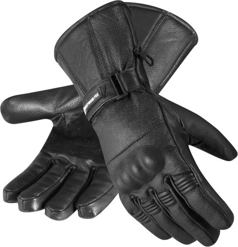 Mănuși Moto Piele WESTWOOD FOX - Tactile, cu Protecție Articulații, Rezistente la Vânt și Termoizolante, Negre, pentru Motociclism, BMX, ATV, MTB-