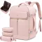 LOVEVOOK 40L Utazási Hátizsák Női Férfi Vízálló Laptop Hátizsák Repülőgép Fedélzeti Poggyász Rózsaszín