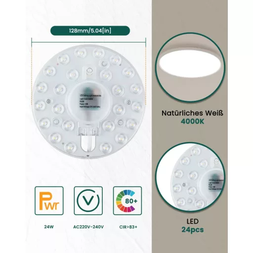 Bonlux 12W LED modul komplet za pretvorbu stropne svjetiljke, prirodna bijela 4000K