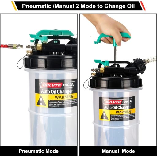OULUTO 5.3L Kézi és Pneumatikus Olajszivattyú 6 Tömlővel Ellenőrzőszeleppel