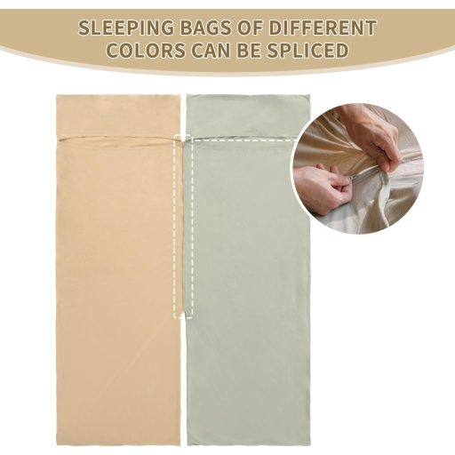 Sac de dormit interior Naturehike 100% Bumbac, Ultralight, Galben, 210x75cm, pentru Drumeții de Vară, Hoteluri, cu Sac de Transport