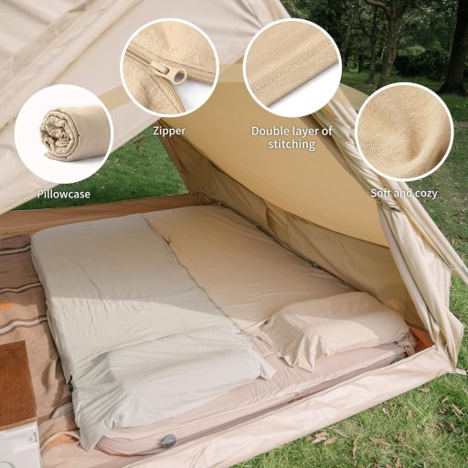 Naturehike Hálózsák Betét 100% Pamut Ultrakönnyű Sárga 210x75cm Nyári Túrázáshoz Szállodákhoz Hordtáskával