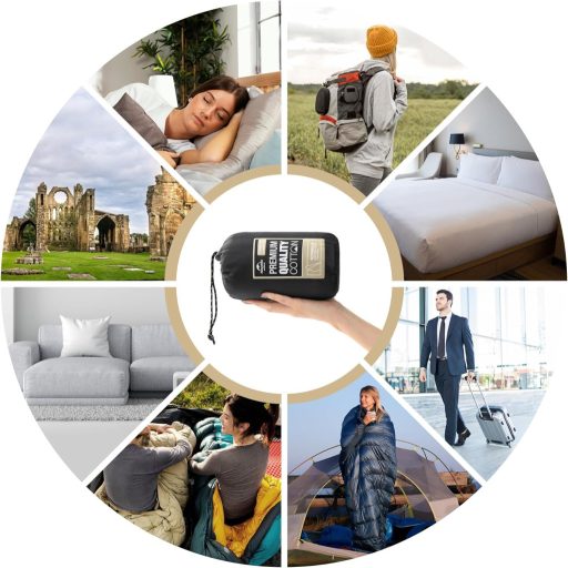 Naturehike Hálózsák Betét 100% Pamut Ultrakönnyű Sárga 210x75cm Nyári Túrázáshoz Szállodákhoz Hordtáskával