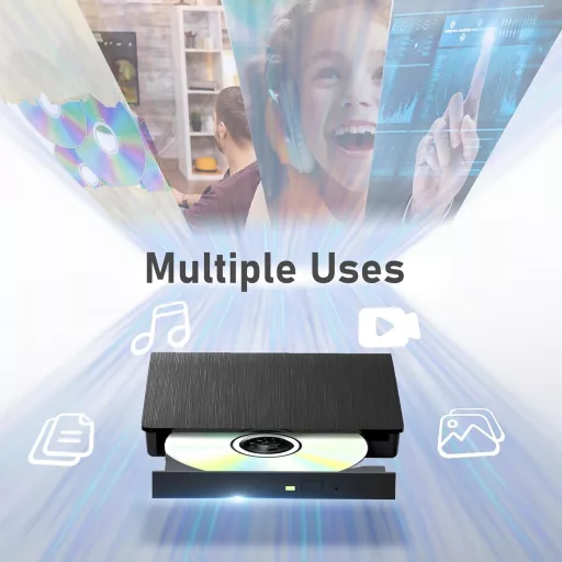 Yaeonku Külső Blu-ray Meghajtó USB 3.0 Type-C DVD Lejátszó Windows Mac