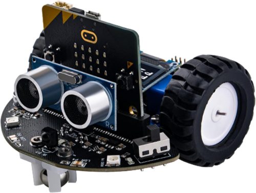 GeeekPi DeskPi MicroCar - Kit Robot Auto Programabil BBC Micro:bit V2 - Instrument Educațional STEM pentru Copii - Programare Grafică Makecode U