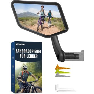   Oglindă pentru bicicletă electrică COICER, partea stângă, rotire 360°, retrovizoare cu mărire