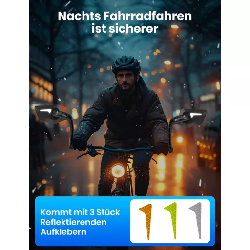 Oglindă pentru bicicletă electrică COICER, partea stângă, rotire 360°, retrovizoare cu mărire
