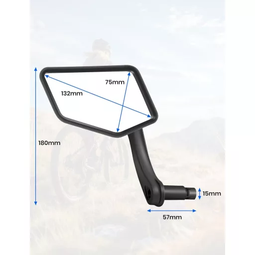 Oglindă pentru bicicletă electrică COICER, partea stângă, rotire 360°, retrovizoare cu mărire