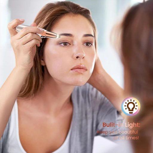 Elektrický epilátor Vinmall s LED svetlom pre ženy – odstraňovač obočia a tvárových chĺpkov