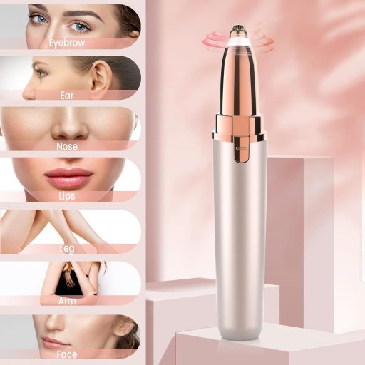 Elektrický epilátor Vinmall s LED svetlom pre ženy – odstraňovač obočia a tvárových chĺpkov