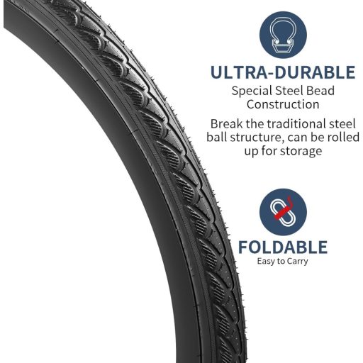 YunSCM 2 anvelope pliabile de 28 inch pentru bicicletă 700x38C pentru bicicletă de oraș