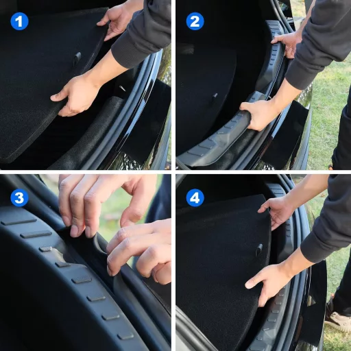 Protecție Prag Portbagaj Tesla Model 3 2024 - Bandă TPE Antizgârieturi, Culoare Ferrous