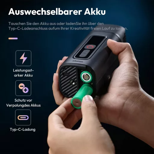 ULANZI FM01 Mini Ködgép - 40W Hordozható Füstgép 10m Távirányítóval, Akkumulátoros Ködösítő Fotózáshoz, Videózáshoz, Esküvőre, Partikra