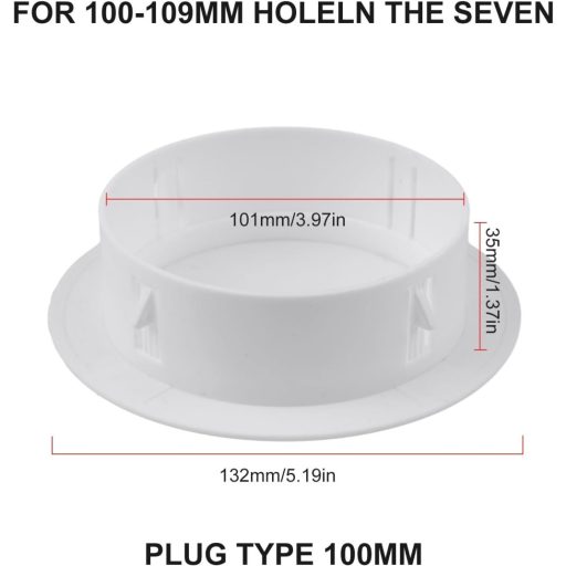 SPORTARC Capac decorativ pentru orificiu de aerisire de perete pentru aer condiționat, 100 mm, dop de protecție