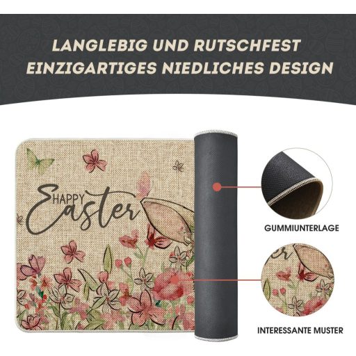 Artoid Mode Húsvéti Nyuszi Virág Lábtörlő 40x60 cm Beltéri Kültéri