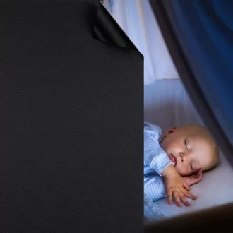   Fyuein Ablakfólia Opaque Önragasztó Dekoratív Privát UV Védelem 90x400cm Fekete