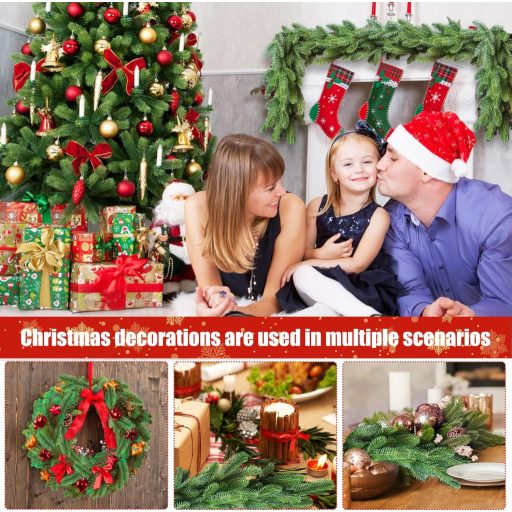 ROLLWAY 50 ks Vetvičky umelého stromčeka 26x10 cm Vianočná dekorácia DIY adventný veniec