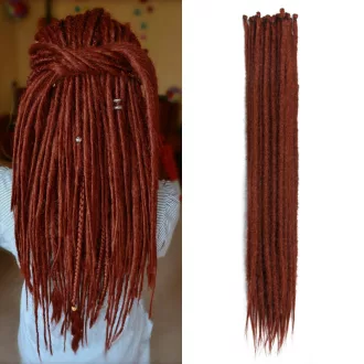   Dsoar Szintetikus Dreadlock Extensions 61cm Hosszú Horgolt Haj 20 Szál