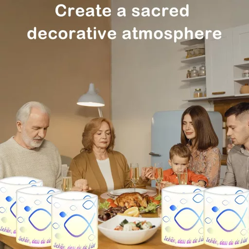 Set de 12 Suporturi Lumânare Tip Pastilă în Formă de Pește - Decor de Masă pentru Botez, Prima Împărtășanie, Mir - Suport Lumânare din Aluminiu pentru Băieți și Fete - Special