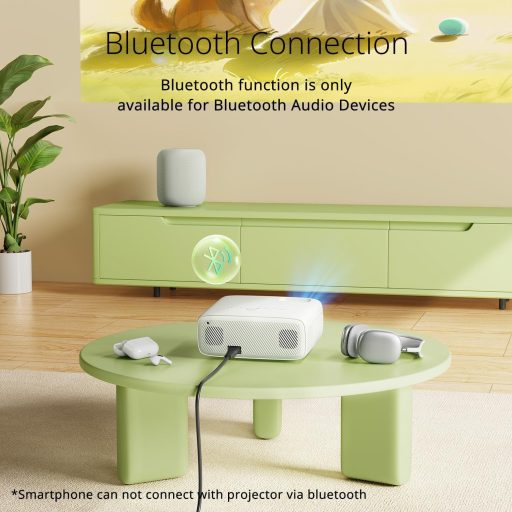 Proiector YOTON Y6 4K - Full HD 1080P Nativ, 18000 Lumeni, Bluetooth, Proiector Portabil Home Cinema, Compatibil iOS/Android/PC/PS5/HDMI/USB