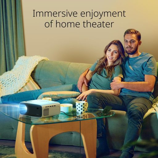 YOTON Y6 4K Projektor - Natív 1080P Full HD, 18000 Lumen, Bluetooth, Hordozható Házimozi Vetítő, iOS/Android/PC/PS5/HDMI/USB Kompatibilis