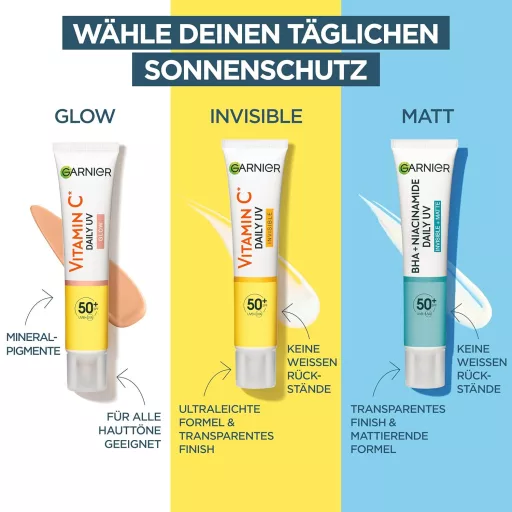 Garnier Invisible Matt SPF 50+ Napvédő Fluid Akné és Pattanások Ellen 40ml
