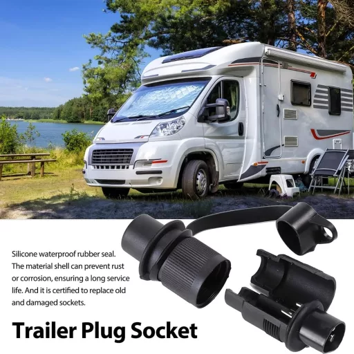 CGEAMDY 3 Pin 12V Autó Csatlakozó Vízálló Utánfutó Adapter Univerzális