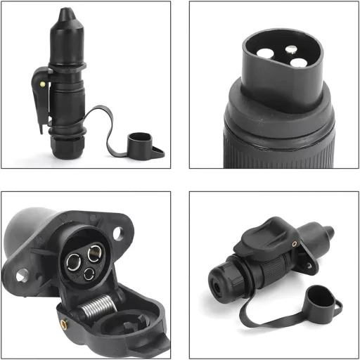 CGEAMDY 3 Pin 12V Autó Csatlakozó Vízálló Utánfutó Adapter Univerzális