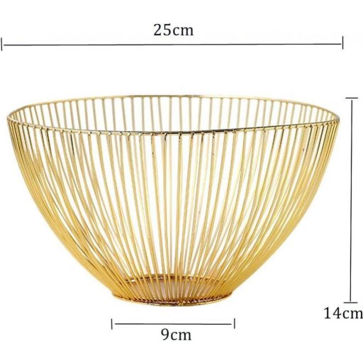 Zlatý Košík na Ovocie s Potravinárskym Povlakom, 25x14 cm