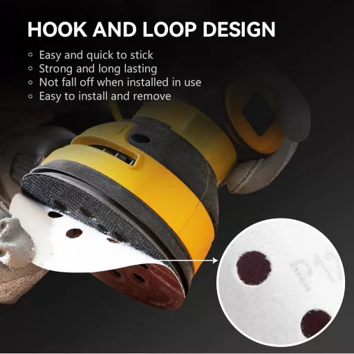 Selead 120 darabos csiszolópapír szett 125mm 8 lyukas P40-600 szemcseméret