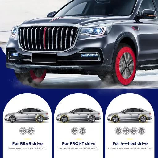 Textilné snehové reťaze highsam Super Grip pre osobné automobily - veľkosť XL, certifikát EN 16662-1, 2 ks snehové návleky, pomôcka na zlepšenie trakcie pre SUV a terénne vozidlá