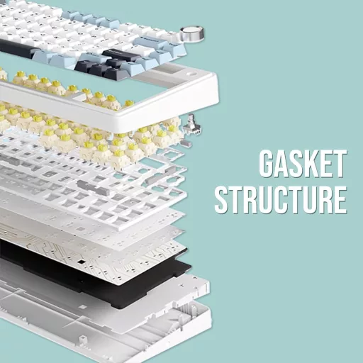 EPOMAKER Aula F75 Gasket Mechanikus Billentyűzet RGB, Hot Swap, Bluetooth/Vezeték Nélküli